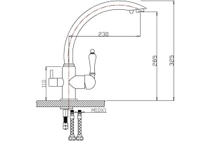 Смеситель Zorg Clean Water ZR 314 YF-33 для кухонной мойки - 2