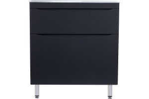 Тумба под раковину Style Line Бергамо мини 80 Люкс Plus, черный (СС-00002313)