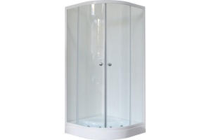 Душевой уголок Royal Bath HK 90х90 с поддоном профиль белый стекло прозрачное - 3