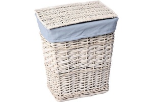 Корзина для белья Wasserkraft Lippe WB-450-M белая, средняя