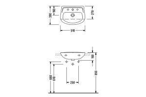 Раковина подвесная Serel Friendly 51 белый - 2