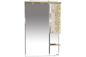 Зеркало Misty Бабочка 75 R бежевый, патина - 3