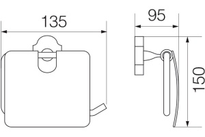 Держатель туалетной бумаги Veragio Stanford VR.STD-7781.CR c крышкой - 2