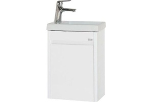 Тумба с раковиной Misty Мини 40 белая глянцевая