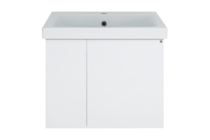 Тумба под раковину Misty Лира 60 белая глянцевая - 2