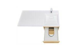 Тумба под раковину без фасада Aquaton Лондри 40 светлое дерево - 2