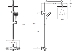 Душевая стойка Jacob Delafon July E5523-CP - 2