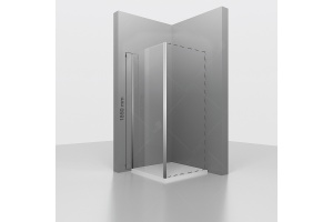 Боковая панель Rgw 90х185 хром стекло прозрачное - 2