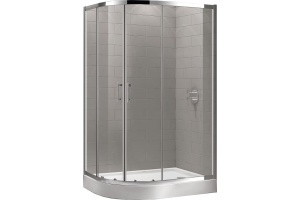 Душевой уголок Cezares Eco хром (ECO-O-RH-2-100/80-C-Cr) - 3