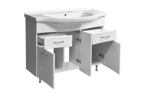 Тумба под раковину Stella Polar Концепт Эльбрус 100 белый - 3