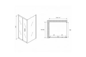 Душевой уголок Abber Sonnenstrand 110х75 хром стекло прозрачное - 2