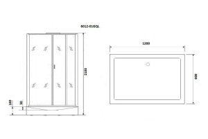 Душевая кабина Niagara Premium NG-6012-01QL 120х80х210 левая - 3