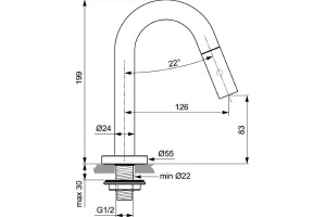 Излив для смесителя Ideal Standard IdealStream черный матовый - 2
