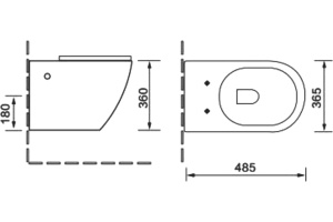 Унитаз подвесной SantiLine SL-5005MR с микролифтом, красный матовый - 2