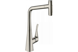 Кухонный смеситель Hansgrohe Metris Select M71 однорычажный, 320 с вытяжным душем, 2jet, хром 73820800