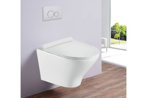 Унитаз подвесной Esbano Aster с сиденьем микролифт, белый (ESUPASTEW)