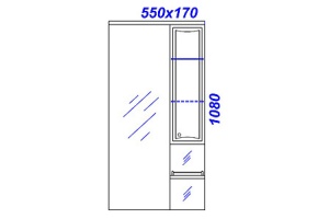 Зеркало-шкаф Aqwella Барселона 50 см (Ba.02.55) - 3