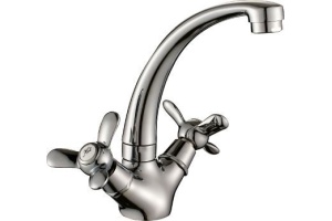 Смеситель для кухонной мойки Rossinka  хром (Q02-64)