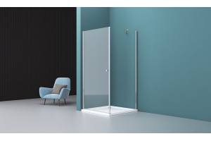 Душевой уголок BelBagno Etna 70х80 профиль хром стекло прозрачное - 2