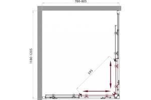 Душевой уголок BelBagno Sela 120х80 хром (SELA-AH-2-120/80-P-Cr) - 3