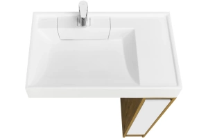 Тумба с раковиной Aquaton Лондри 20 светлое дерево-белый - 2