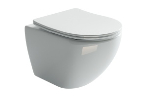 Комплект унитаза с инсталляцией Ceramica Nova Metropol белый с сиденьем микролифт и кнопкой хром матовый - 2