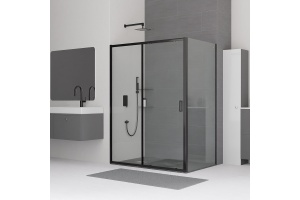 Душевой уголок RGW Classic CL-48-1В 150x80 профиль черный матовый стекло прозрачное - 2