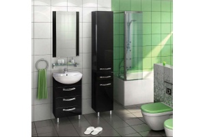 Зеркало AQUATON Ария 50 черный глянец - 3