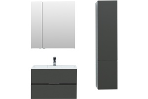 Зеркало-шкаф Aquanet Алвита 80 серый антрацит - 2