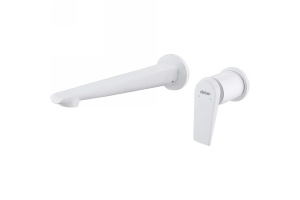 Смеситель для раковины встраиваемый Abber Zeitlos белый матовый