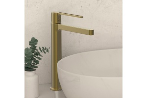 Смеситель для раковины Vincea Rondo золото матовое