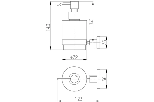 Дозатор для жидкого мыла Rav Slezak Yukon черный - золото - 2