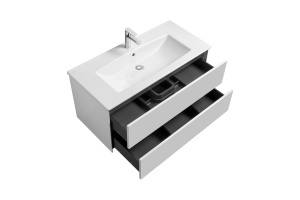 Тумба под раковину Aquaton Сохо 100 белый глянец - 3