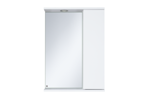 Зеркало-шкаф Misty Лира 50 правое белое глянцевое