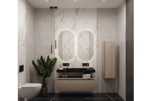 Зеркало Armadi Art Vallessi 110x60 с подсветкой золото - 2