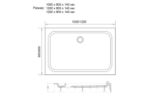 Душевой поддон TZ04-10080PR-01-19C1 - 2