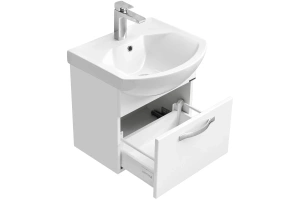 Тумба с раковиной подвесная Aquaton Ария 50 белый - 3