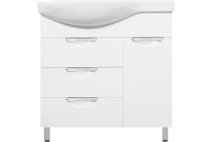 Мебель для ванной Style Line Жасмин 82 R белая, с бельевой корзиной - 2