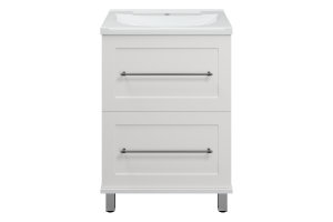 Тумба под раковину напольная Misty Марта 60 белая глянцевая