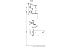 Смеситель для ванны с душем GPD Pedra черный матовый - 2