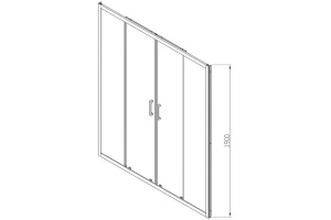 Душевая дверь в нишу Vincea Alpha VDS-3AL2180MT 180 см, стекло текстурное, хром - 3