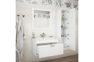 Шкаф-пенал Sanflor Ванесса R подвесной, белый - 3