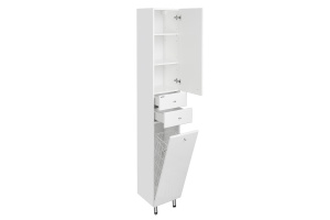 Шкаф-пенал Aquaton Минима М 32 R с бельевой корзиной белый - 2