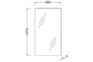 Зеркало Jacob Delafon Struktura EB1208 60 см - 2