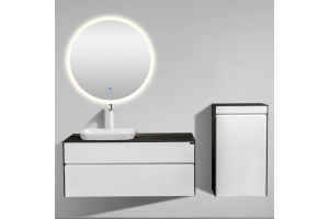 Тумба с раковиной Black&White Universell 120 черно-белая - 2