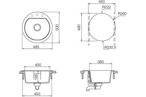 Мойка  Calypso 45  Cristadur бронза - 2