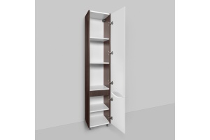 Шкаф-пенал AM.PM Like 35 R напольный, белый глянец, венге - 2