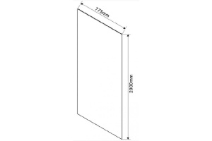 Стекло для душевой перегородки Vincea Walk-In прозрачное - 2