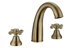 Смеситель для раковины Boheme Medici бронза с керамическими ручками