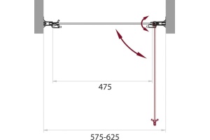 Душевая дверь в нишу BelBagno Sela B 1 60 C Cr - 3